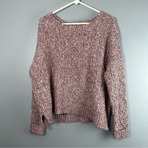 American Eagle Outfitters Women's Textured Knit Sweater - Maroon
